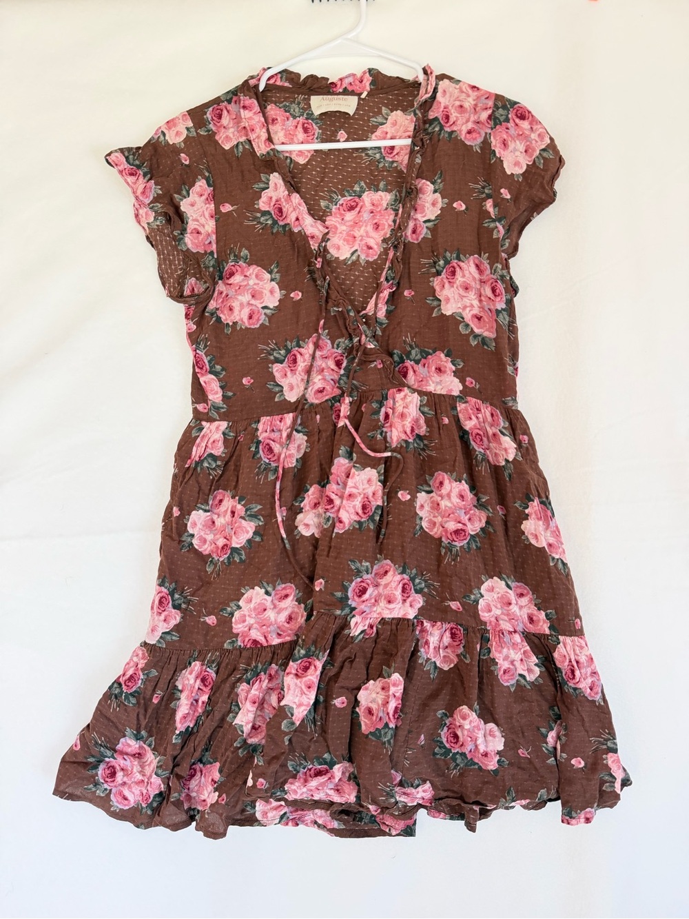 Auguste the label floral flowy mini dress